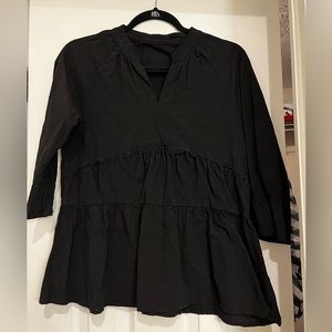 Black Peplum Blouse